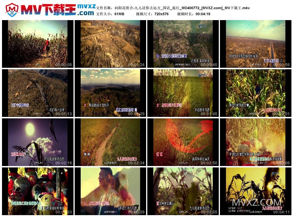 向阳花组合-九儿送你去远方_国语_流行_MD400772